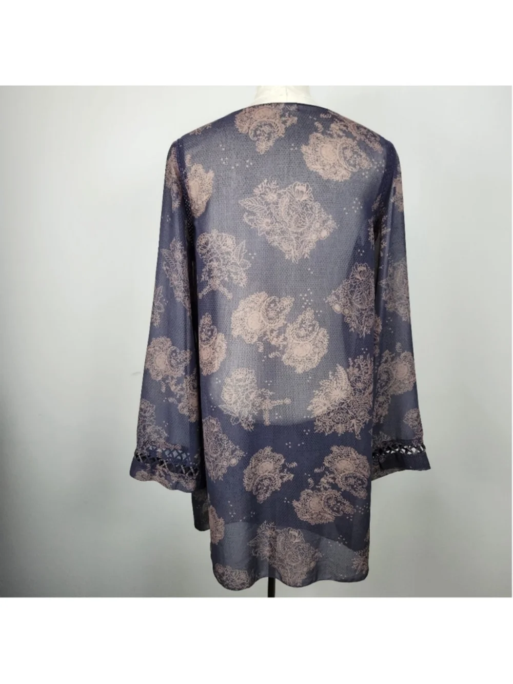 Gentle Fawn Sheer Long Sleeve Dress Size S Baggy Oversized Whimsigoth Dark Fairy - Picture 3 of 15